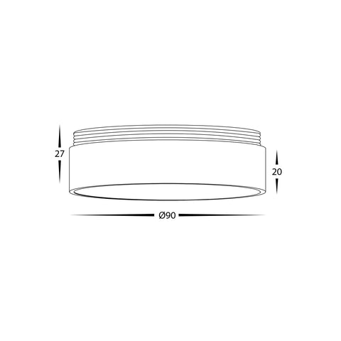 Gold Ring to Suit HV5813 | HV5842 Surface Mount Downlights - HV58103-GR
