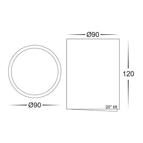 Nella 12w LED Black Adjustable Surface Mounted Downlight - HV5813T-BLK-12V
