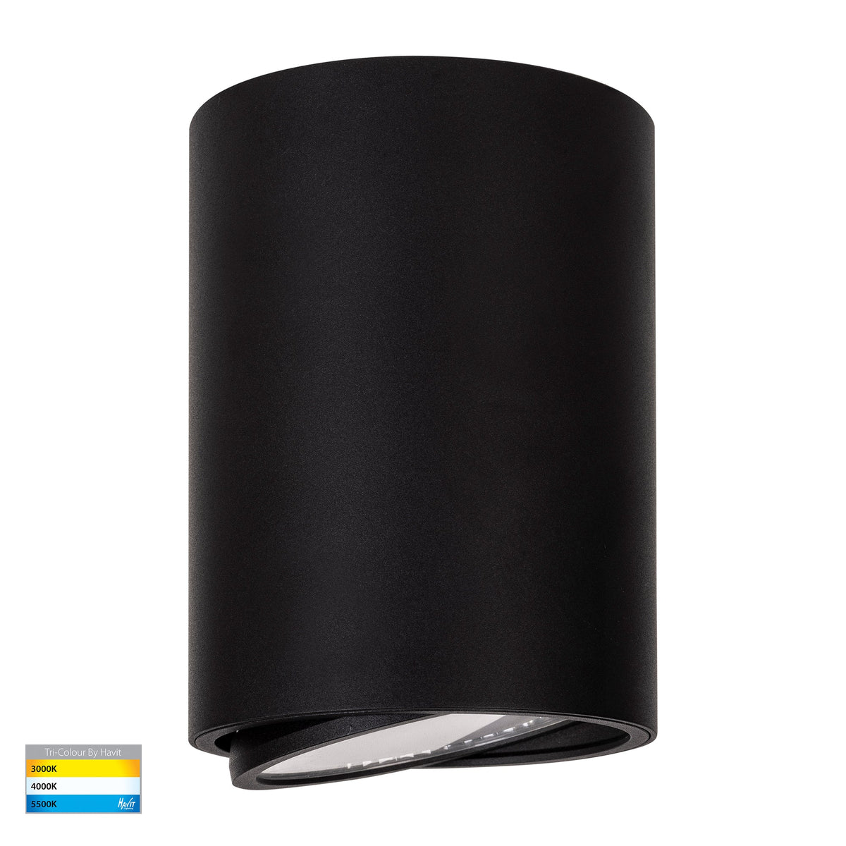 Black Surface Mounted Adjustable Round Downlight - HV5815T-BLK-12V