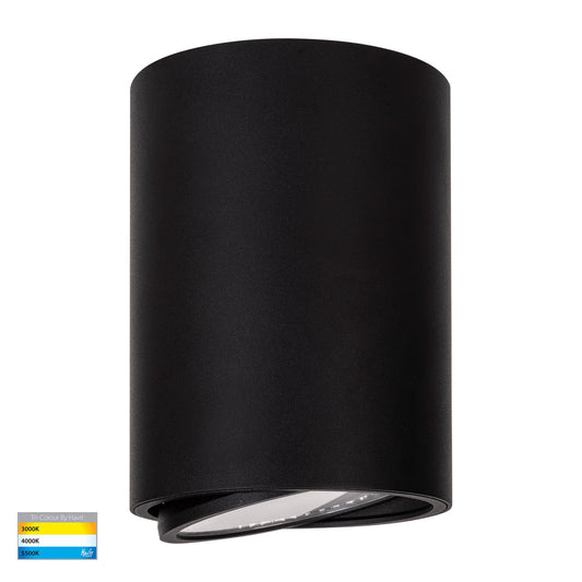 Black Surface Mounted Adjustable Round Downlight - HV5815T-BLK-12V