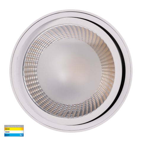 White Surface Mounted Adjustable Round Downlight - HV5815T-WHT-12V