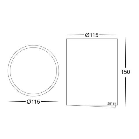 Black Surface Mounted Adjustable Round Downlight - HV5815T-BLK-12V