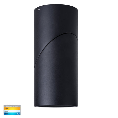Black Surface Mounted Rotatable Round Downlight - HV5824T-BLK-12V
