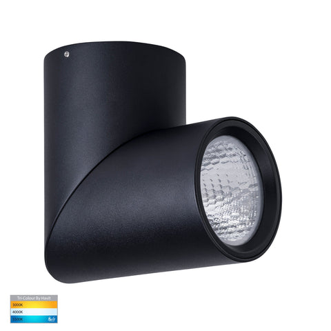 Black Surface Mounted Rotatable Round Downlight - HV5824T-BLK-12V