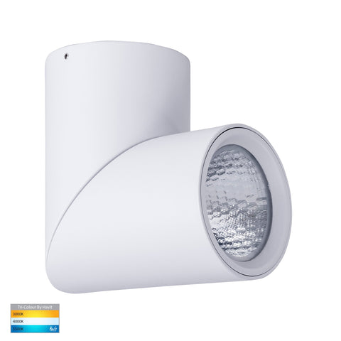 White Surface Mounted Rotatable Round Downlight - HV5824T-WHT-12V