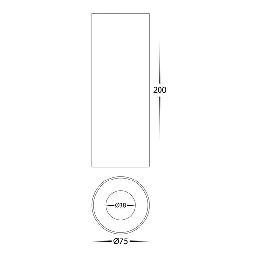 Nella Black 7w Surface Mounted LED Downlight - HV5841S-BLK-EXT