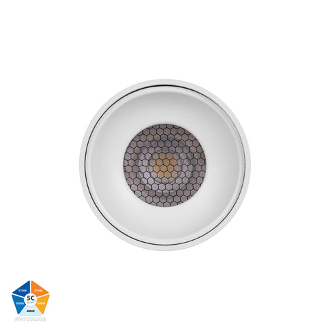 White Surface Mounted Round Downlight - HV5841S-WHT-12V