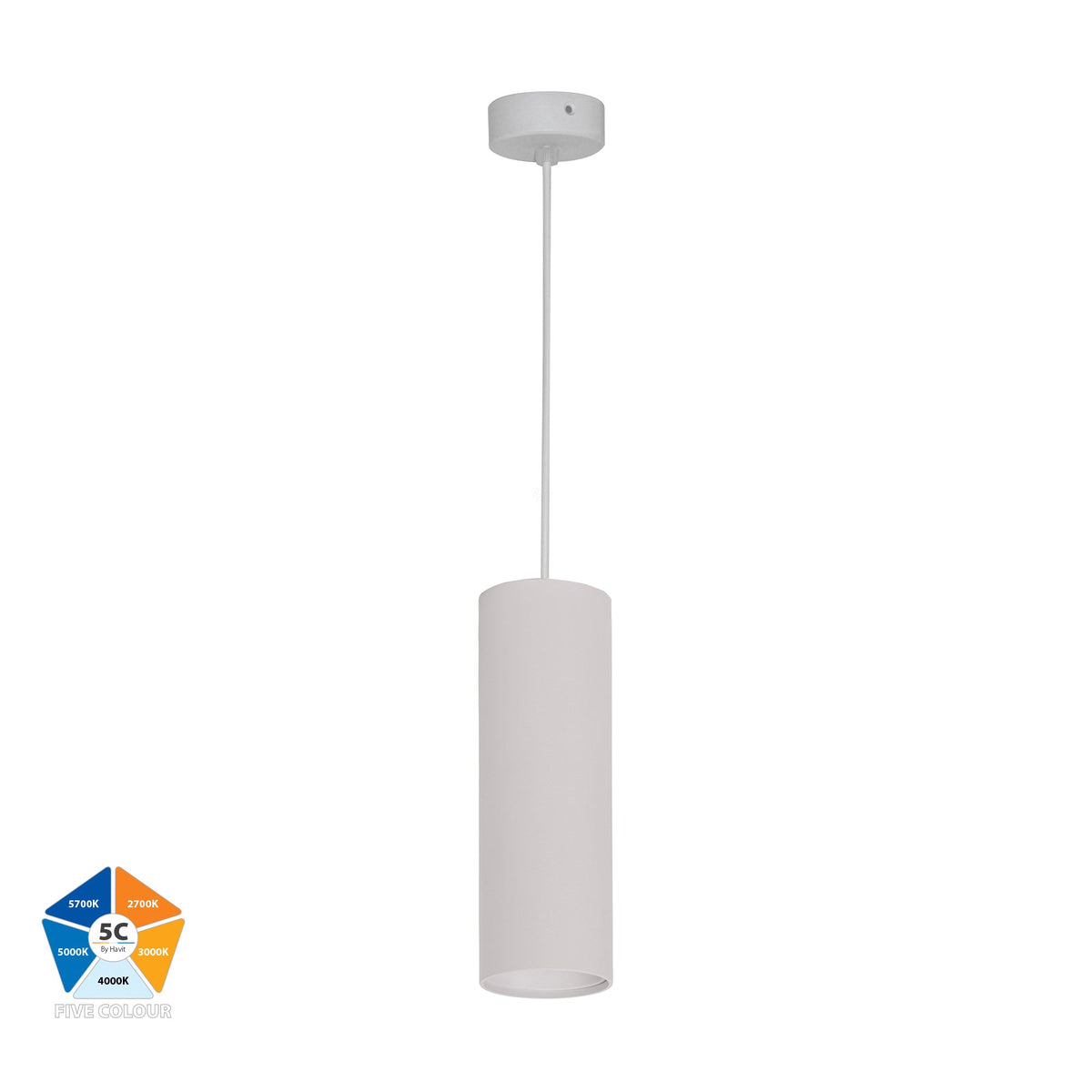 White Surface Mounted Round Downlight - HV5841S-WHT-EXT-12V