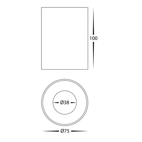 White Surface Mounted Round Downlight - HV5841S-WHT-12V