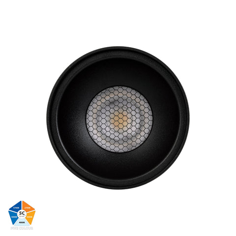 Nella Black 12w Surface Mounted LED Downlight - HV5842S-BLK
