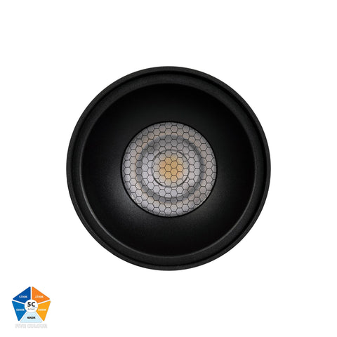 Nella Black 12w Surface Mounted LED Downlight - HV5842S-BLK-EXT-12V