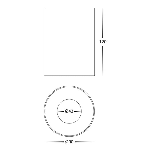 Nella White 12w Surface Mounted LED Downlight - HV5842S-WHT-12V