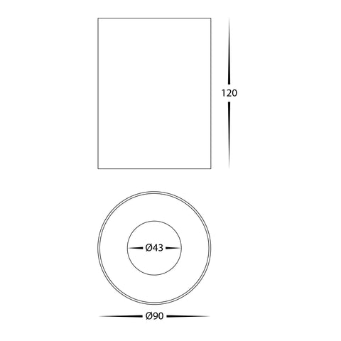 Nella White 12w Surface Mounted LED Downlight - HV5842S-WHT-12V