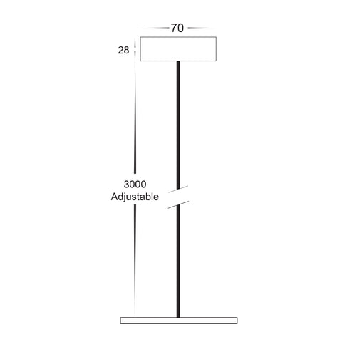 3 Metre Pendant Accessory - HV5843-BLK-PDT