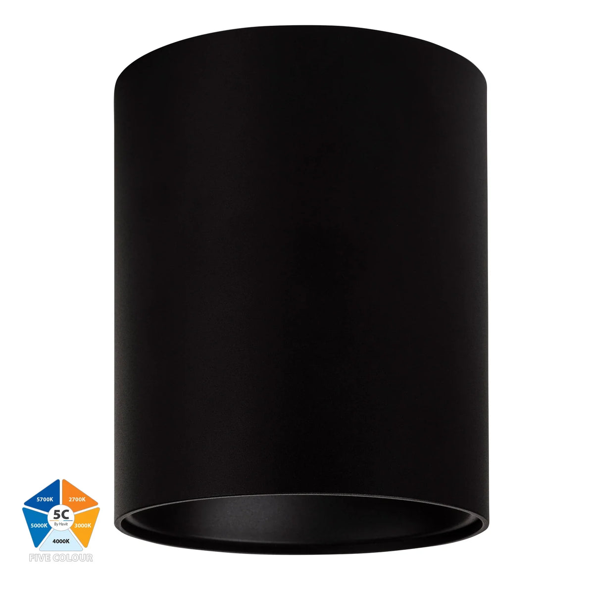 Nella Black 24w Surface Mounted LED Downlight - HV5844S-BLK - ARCK Electrical Wholesale Supplies