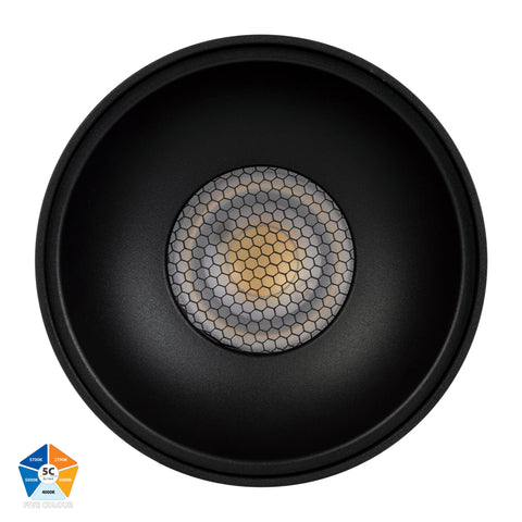Nella Black 24w Surface Mounted LED Downlight - HV5844S-BLK-12V