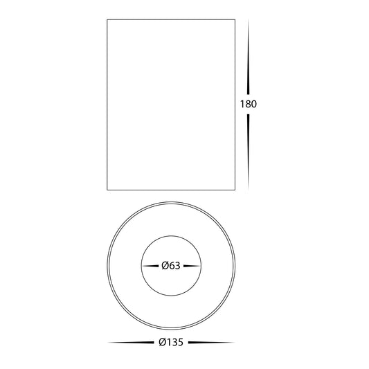 Nella White 24w Surface Mounted LED Downlight - HV5844S-WHT