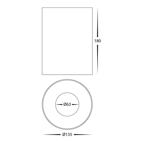 Nella White 24w Surface Mounted LED Downlight - HV5844S-WHT