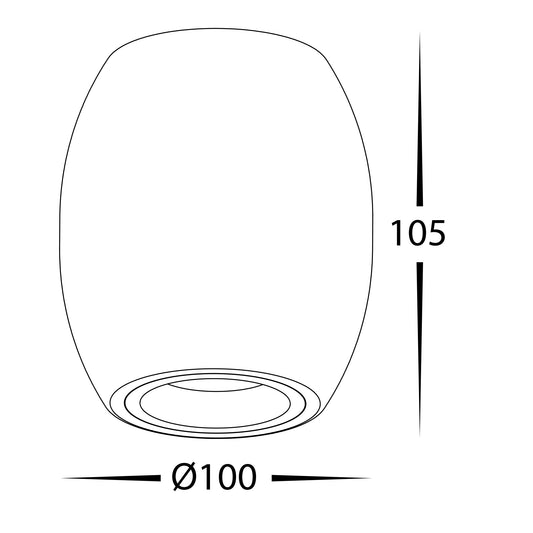 Nella White 7w Surface Mounted LED Downlight - HV5848S-WHT
