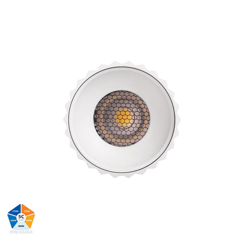 Nella White 7w Surface Mounted LED Downlight - HV5851S-WHT-EXT-12V