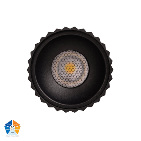 Nella Black 12w Surface Mounted LED Downlight - HV5852S-BLK-12V