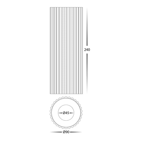 Nella Black 12w Surface Mounted LED Downlight - HV5852S-BLK-EXT-12V