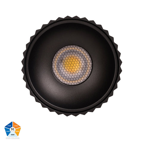Nella Black 18w Surface Mounted LED Downlight - HV5853S-BLK-12V