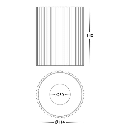 Nella Black 18w Surface Mounted LED Downlight - HV5853S-BLK-12V