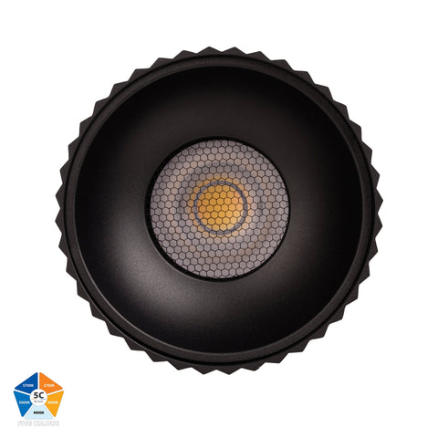 Nella Black 24w Surface Mounted LED Downlight - HV5854S-BLK