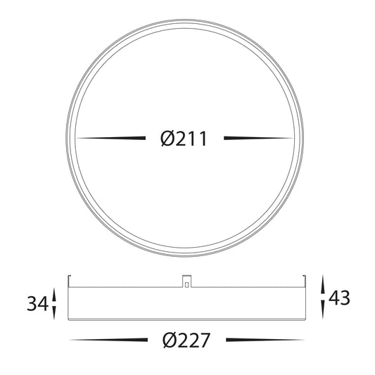Auster Black Trim with Alabaster Glass to suit HV5863S-WHT - HV5863-4-BLKALB