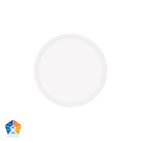Auster White 18w LED Ceiling Mounted Oyster Light - HV5863S-WHT