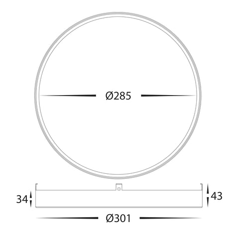 Auster Black Trim with Alabaster Glass to suit HV5864S-WHT - HV5864-4-BLKALB