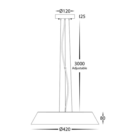 Noyer 420mm Walnut Timber LED Pendant - HV5872T-PDT