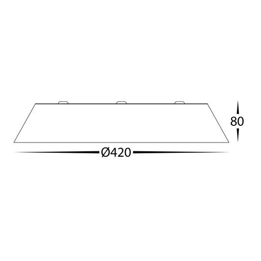 Noyer Walnut Timber 420mm Ceiling Mounted LED Oyster - HV5872T