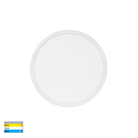 Slim White 16w LED Ceiling Mounted Oyster Light - HV5876T-WHT