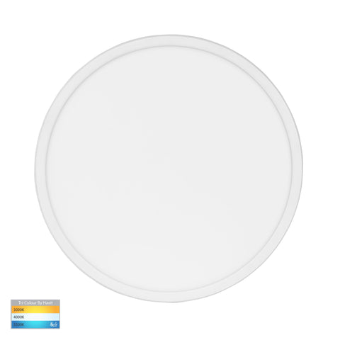 Slim White 30w LED Ceiling Mounted Oyster Light - HV5878T-WHT