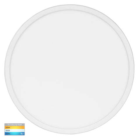 Slim White 40w LED Ceiling Mounted Oyster Light - HV5879T-WHT