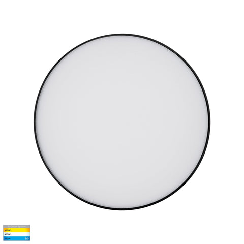 Nella Black 20w Ceiling Mounted LED Oyster - HV5892T-BLK
