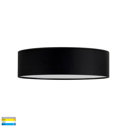 Nella Black 20w Ceiling Mounted LED Oyster - HV5892T-BLK
