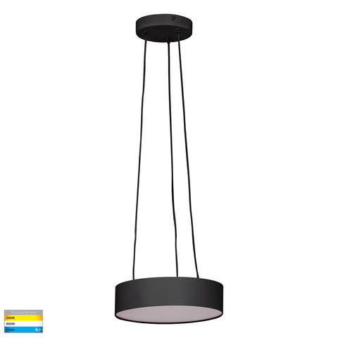 Nella 220mm Black 20w Round Pendant - HV5892T-BLK-PDT
