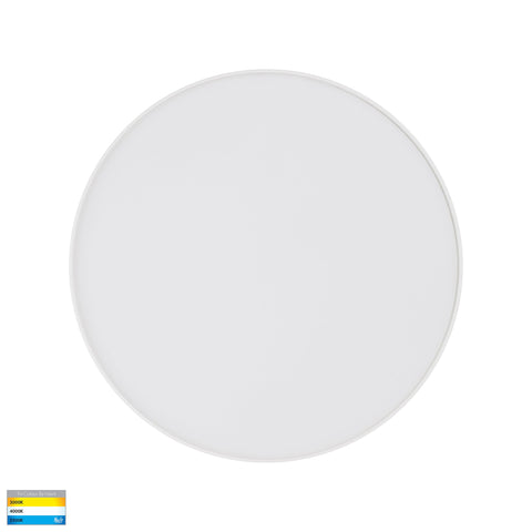 Nella White 20w Ceiling Mounted LED Oyster - HV5892T-WHT