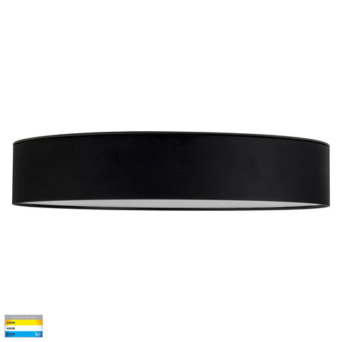 Nella Black 30w Ceiling Mounted LED Oyster - HV5893T-BLK