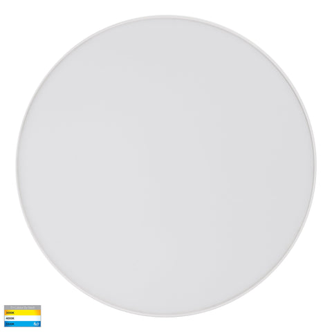 Nella White 30w Ceiling Mounted LED Oyster - HV5893T-WHT