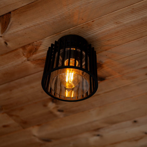 Lumo Aluminium Black Surface Mounted Ceiling Light - HV5894W-BLK