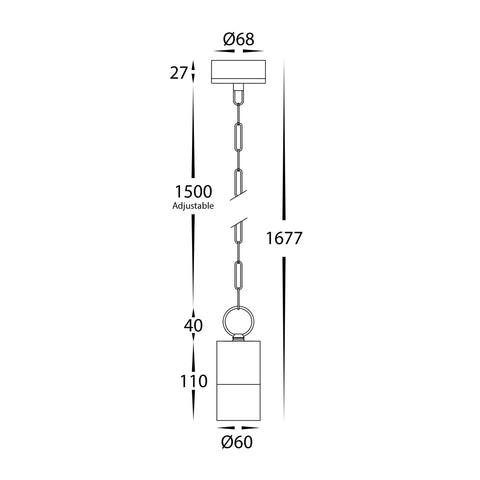 Tivah Solid Brass Black LED Pendant - HV5902T-BLK-12V
