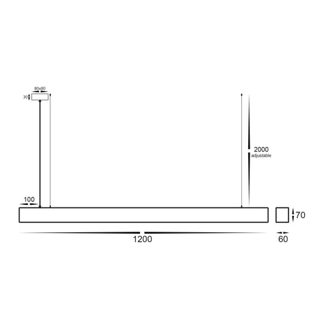 Proline 6070 Black LED Pendant - HV6001T-BLK