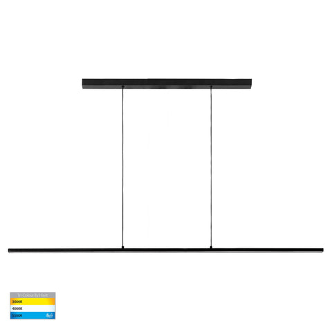 Proline Black 1600mm Slim LED Pendant 50W Triac Dimmable - HV6006T-BLK