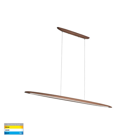 Noce Walnut Timber 1300mm Linear Pendant - HV6010T