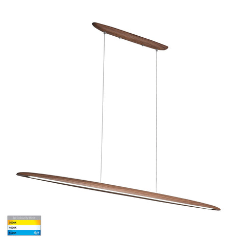 Noce Walnut Timber 1800mm Linear Pendant - HV6012T