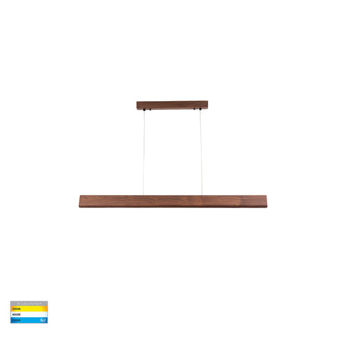 Opex Walnut Timber 1200mm Linear Pendant - HV6013T